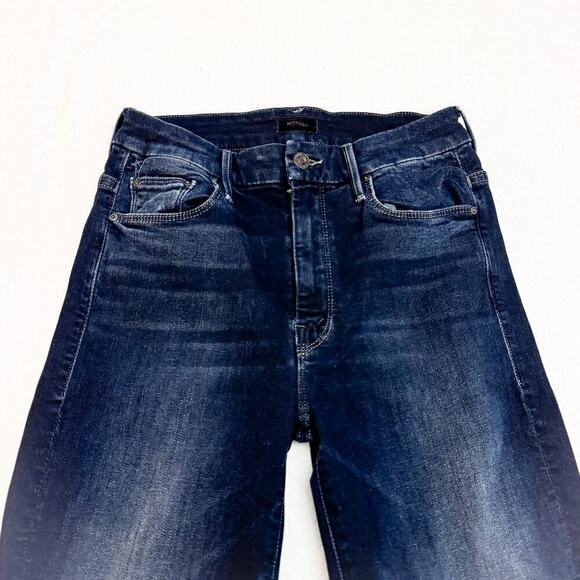 Mother High Waisted Looker Ankle Fray Last Call Denim Jeans Dk Wash Size 26 - Picture 9 of 10